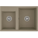 Мойка для кухни АКВАТОН Делия 78 двухчашевая 780х520 мм, серый шёлк
