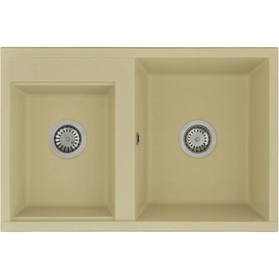 Мойка для кухни АКВАТОН Делия 78 двухчашевая 780х520 мм, шампань
