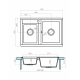 Мойка для кухни АКВАТОН Делия 78 двухчашевая 780х520 мм, терракот