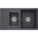 Мойка для кухни АКВАТОН Делия 87 двухчашевая 870х510 мм, графит