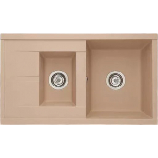 Мойка для кухни АКВАТОН Делия 87 двухчашевая 870х510 мм, латте