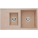 Мойка для кухни АКВАТОН Делия 87 двухчашевая 870х510 мм, песочный