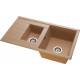 Мойка для кухни АКВАТОН Делия 87 двухчашевая 870х510 мм, песочный