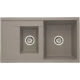 Мойка для кухни АКВАТОН Делия 87 двухчашевая 870х510 мм, серый шёлк