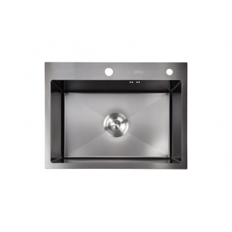 Мойка для кухни AVINA HM 6048 толщина 3 мм 60x48 врезная с корзиной и дозатором, графит