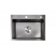 Мойка для кухни AVINA HM 6048 толщина 3 мм 60x48 врезная с корзиной и дозатором, графит