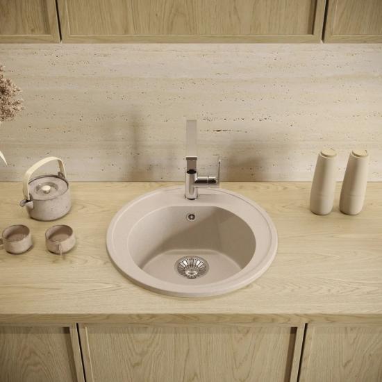 Мойка для кухни DOMACI Болонья М-03 D=505 мм, бежевый