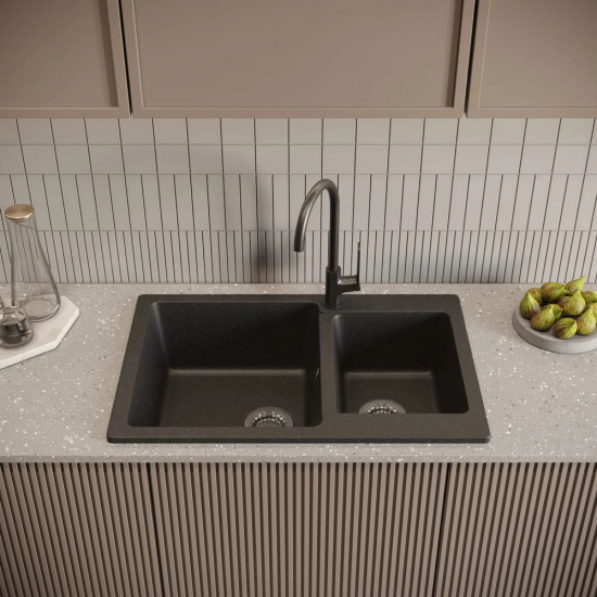 Мойка для кухни DOMACI Болонья М-191 1.5 чаши 765х500 мм, антрацит