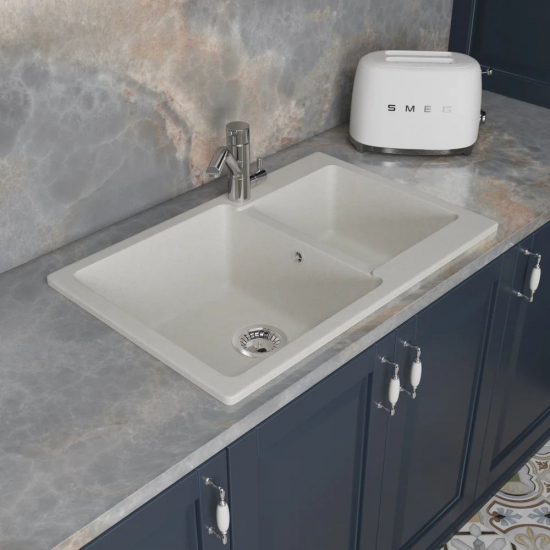 Мойка для кухни DOMACI Болонья М-191 1.5 чаши 765х500 мм, белый