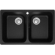 Мойка для кухни DOMACI Болонья М-260 2 чаши 732х475 мм, чёрный