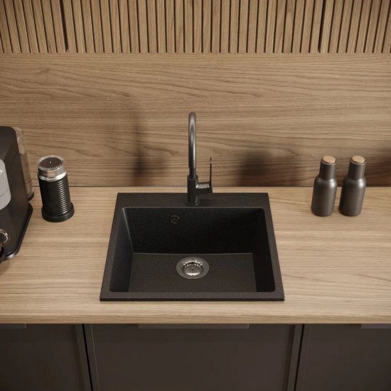 Мойка для кухни DOMACI Болонья М-42 500х500 мм, чёрный