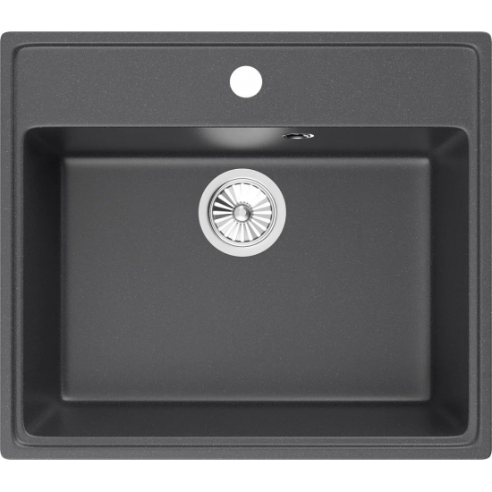 Мойка для кухни DOMACI Солерно DF 580 580х500 мм кварцевая, космос