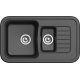 Мойка для кухни EWIGSTEIN Antik 60 KF 1,5 чаши+крыло 860х510мм кварцевая, антрацит