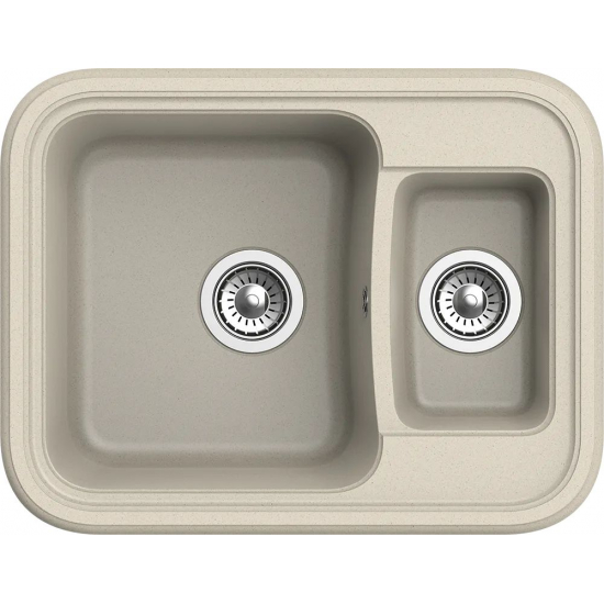 Мойка для кухни EWIGSTEIN Antik 60К 1,5 чаши 660х505 мм кварцевая, тёмно-бежевый