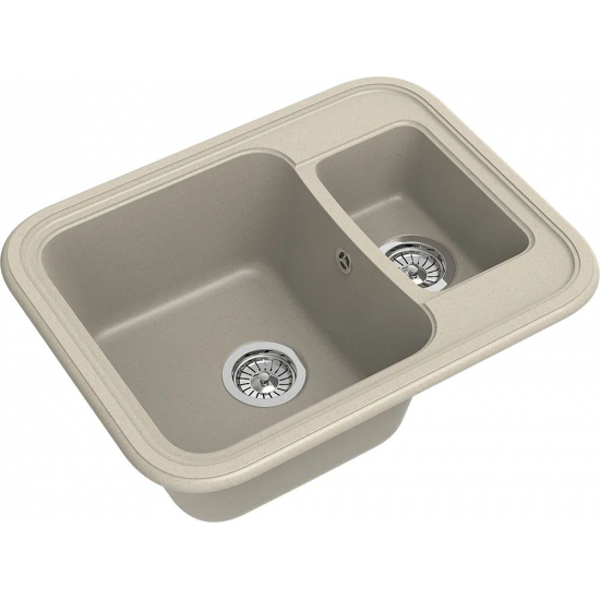 Мойка для кухни EWIGSTEIN Antik 60К 1,5 чаши 660х505 мм кварцевая, тёмно-бежевый