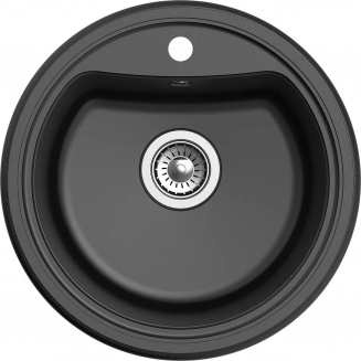 Мойка для кухни EWIGSTEIN Antik R50 1 чаша d=515 мм кварцевая, чёрный