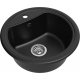 Мойка для кухни EWIGSTEIN Antik R50 1 чаша d=515 мм кварцевая, чёрный