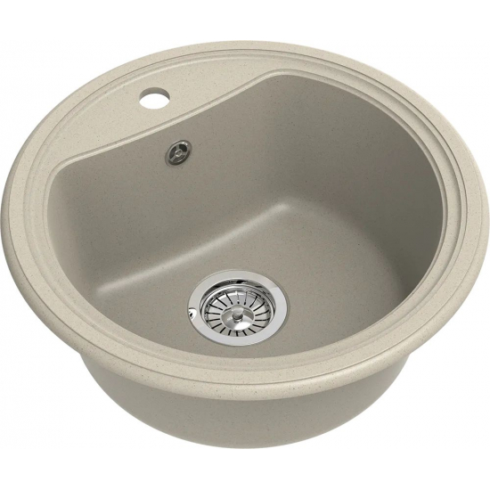 Мойка для кухни EWIGSTEIN Antik R50 1 чаша d=515 мм кварцевая, тёмно-бежевый