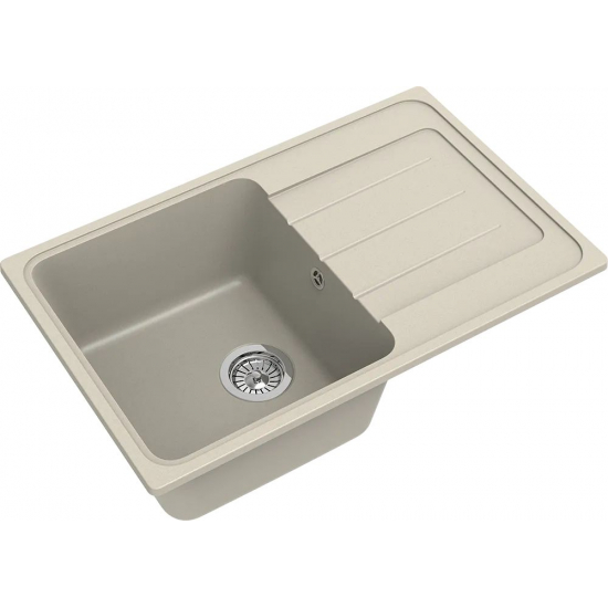 Мойка для кухни EWIGSTEIN Elegant 50F 755х475 чаша+крыло кварцевая, бежевый