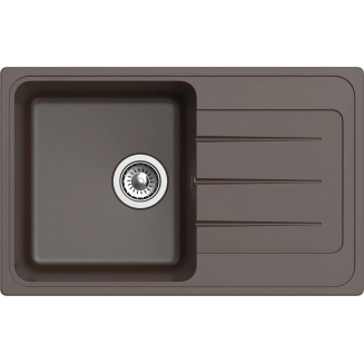 Мойка для кухни EWIGSTEIN Elegant 50F 755х475 чаша+крыло кварцевая, шоколад