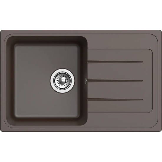 Мойка для кухни EWIGSTEIN Elegant 50F 755х475 чаша+крыло кварцевая, шоколад