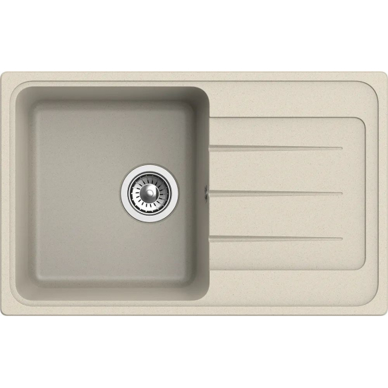 Мойка для кухни EWIGSTEIN Elegant 50F 755х475 чаша+крыло кварцевая, тёмно-бежевый