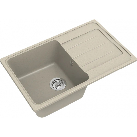 Мойка для кухни EWIGSTEIN Elegant 50F 755х475 чаша+крыло кварцевая, тёмно-бежевый