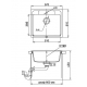 Мойка для кухни EWIGSTEIN Elegant 60 570х510 1 чаша кварцевая, антрацит