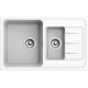 Мойка для кухни EWIGSTEIN Elegant 60KF 773х475 1.5 чаши+крыло кварцевая, иней
