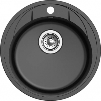 Мойка для кухни EWIGSTEIN Elegant R45 1 чаша D=480 кварцевая, чёрный