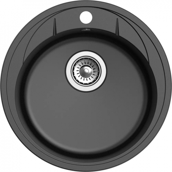 Мойка для кухни EWIGSTEIN Elegant R45 1 чаша D=480 кварцевая, чёрный