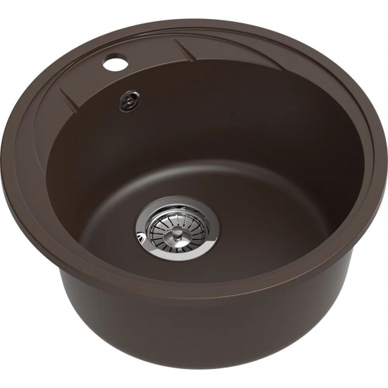 Мойка для кухни EWIGSTEIN Elegant R45 1 чаша D=480 кварцевая, шоколад