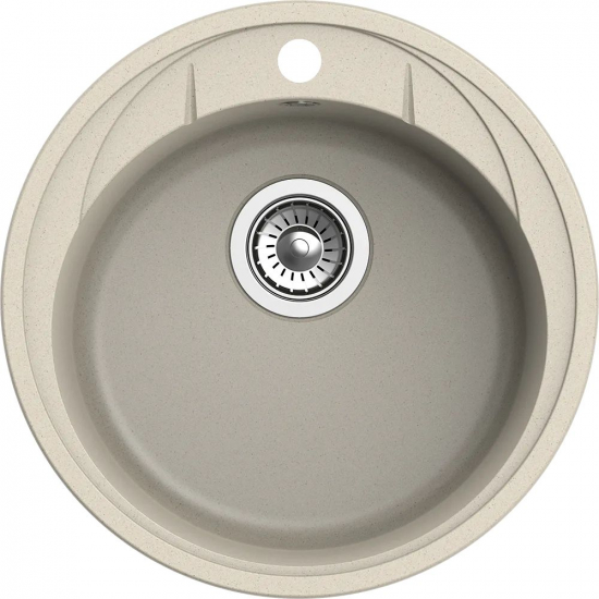 Мойка для кухни EWIGSTEIN Elegant R45 1 чаша D=480 кварцевая, тёмно-бежевый
