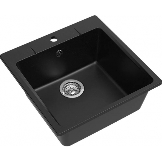 Мойка для кухни EWIGSTEIN Gerd 50 1 чаша 505х505мм кварцевая, чёрный