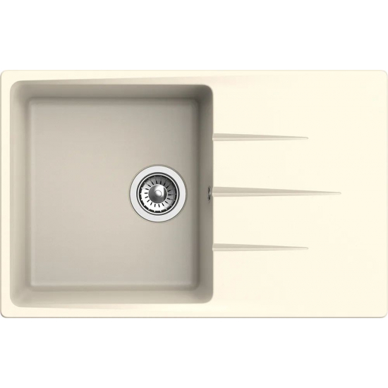 Мойка для кухни EWIGSTEIN Gerd 60F 1 чаша+крыло 769х487мм кварцевая, крем