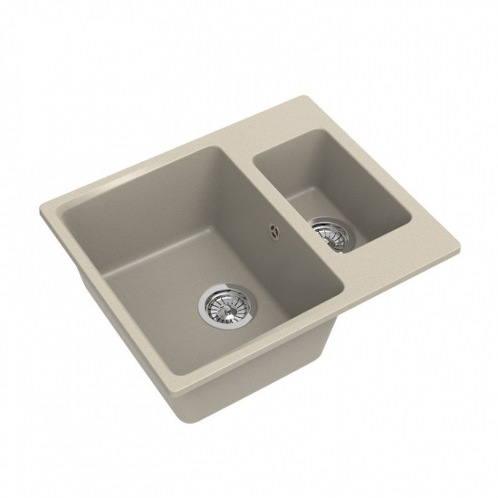 Мойка для кухни EWIGSTEIN Gerd 60K 1,5 чаши 593х490 мм кварцевая, тёмно-бежевый