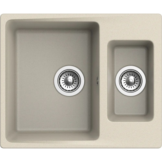 Мойка для кухни EWIGSTEIN Gerd 60K 1,5 чаши 593х490 мм кварцевая, тёмно-бежевый
