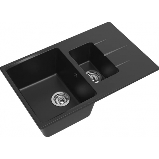 Мойка для кухни EWIGSTEIN Gerd 60KF 1,5 чаши+крыло 777х495мм кварцевая, антрацит