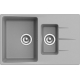 Мойка для кухни EWIGSTEIN Gerd 60KF 1,5 чаши+крыло 777х495мм кварцевая, серый металлик