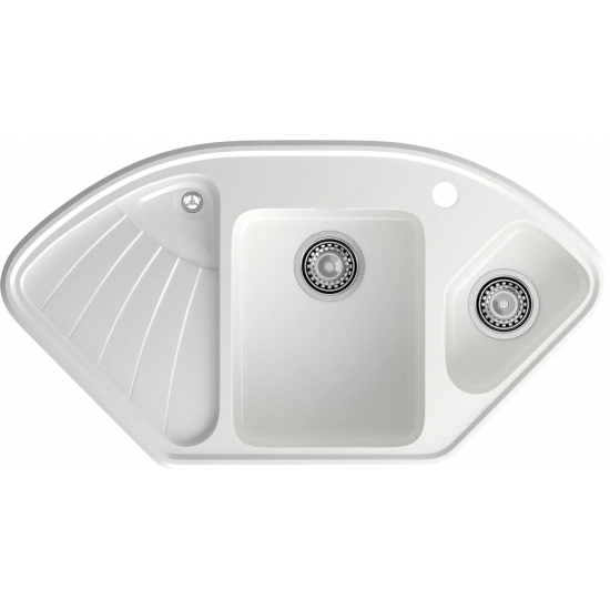 Мойка для кухни GRANFEST C-1040E 1,5 чаши, угловая 1040х560 мм, иней