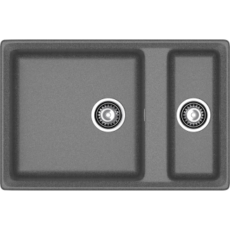 Мойка для кухни GRANFEST Level 760K 1.5 чаши 760х500 мм, графит