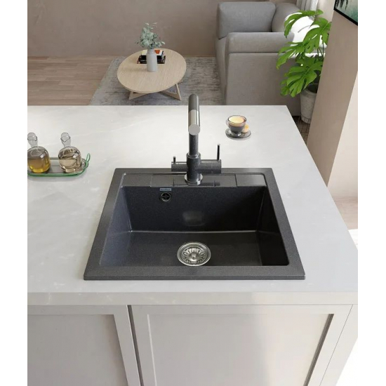 Мойка для кухни GRANFEST Quadro 561 560х500 мм, чёрный