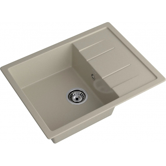 Мойка для кухни GRANFEST Quadro 650L чаша+крыло 650х500 мм, топаз