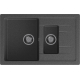 Мойка для кухни GRANFEST Quadro 775KL 1.5 чаши+крыло 765х495 мм, графит