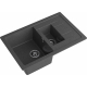 Мойка для кухни GRANFEST Quadro 775KL 1.5 чаши+крыло 765х495 мм, графит