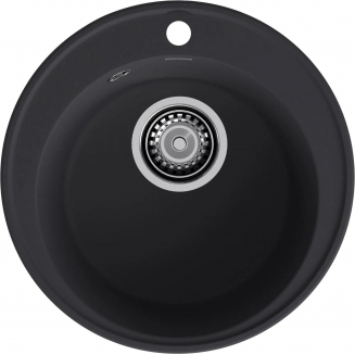 Мойка для кухни GRANFEST Quarz(ECO) Z08 D479 мм кварцевая, чёрный