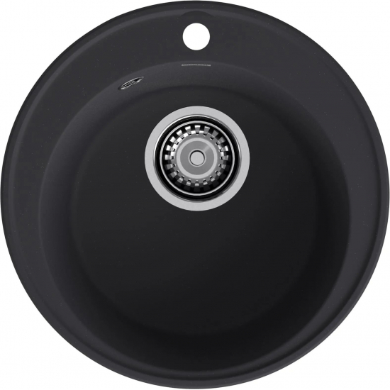 Мойка для кухни GRANFEST Quarz(ECO) Z08 D479 мм кварцевая, чёрный
