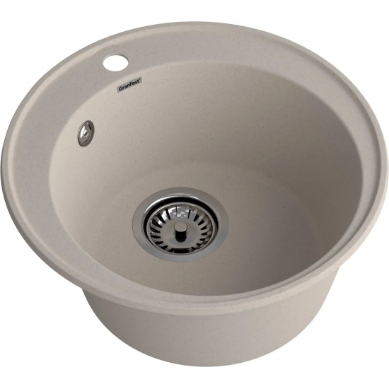 Мойка для кухни GRANFEST Quarz(ECO) Z08 D479 мм кварцевая, песочный