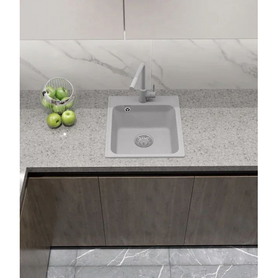 Мойка для кухни GRANFEST Quarz(ECO) Z17 418х477 мм кварцевая, белый