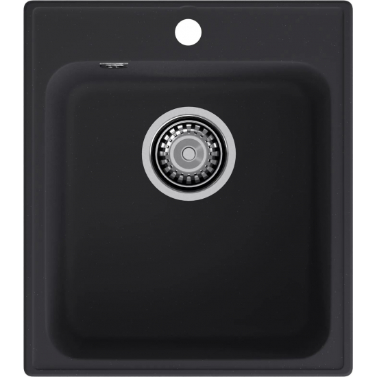 Мойка для кухни GRANFEST Quarz(ECO) Z17 418х477 мм кварцевая, чёрный